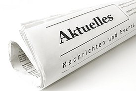 Bild einer Tageszeitung auf weißem Grund